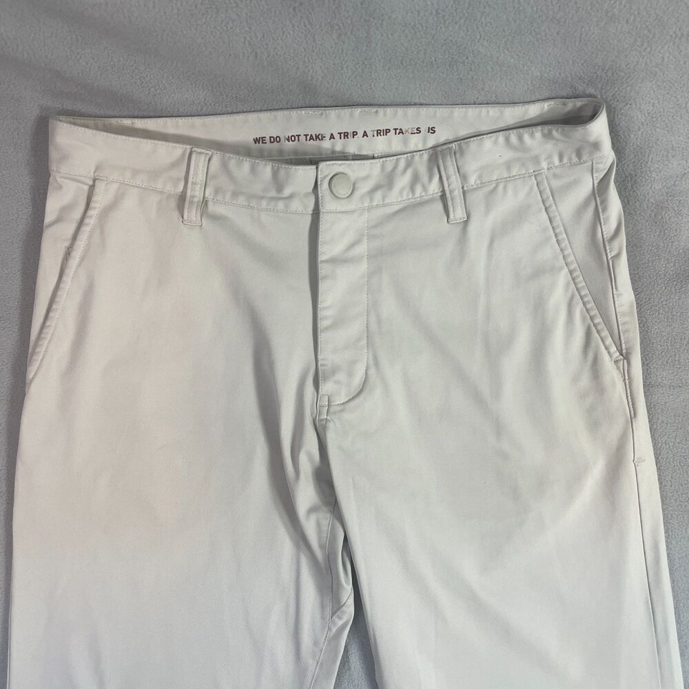 Rhone Commuter Pants Mens 30x31 Classic Fit Performance Flex Knit Golf Beige - Picture 2 of 16